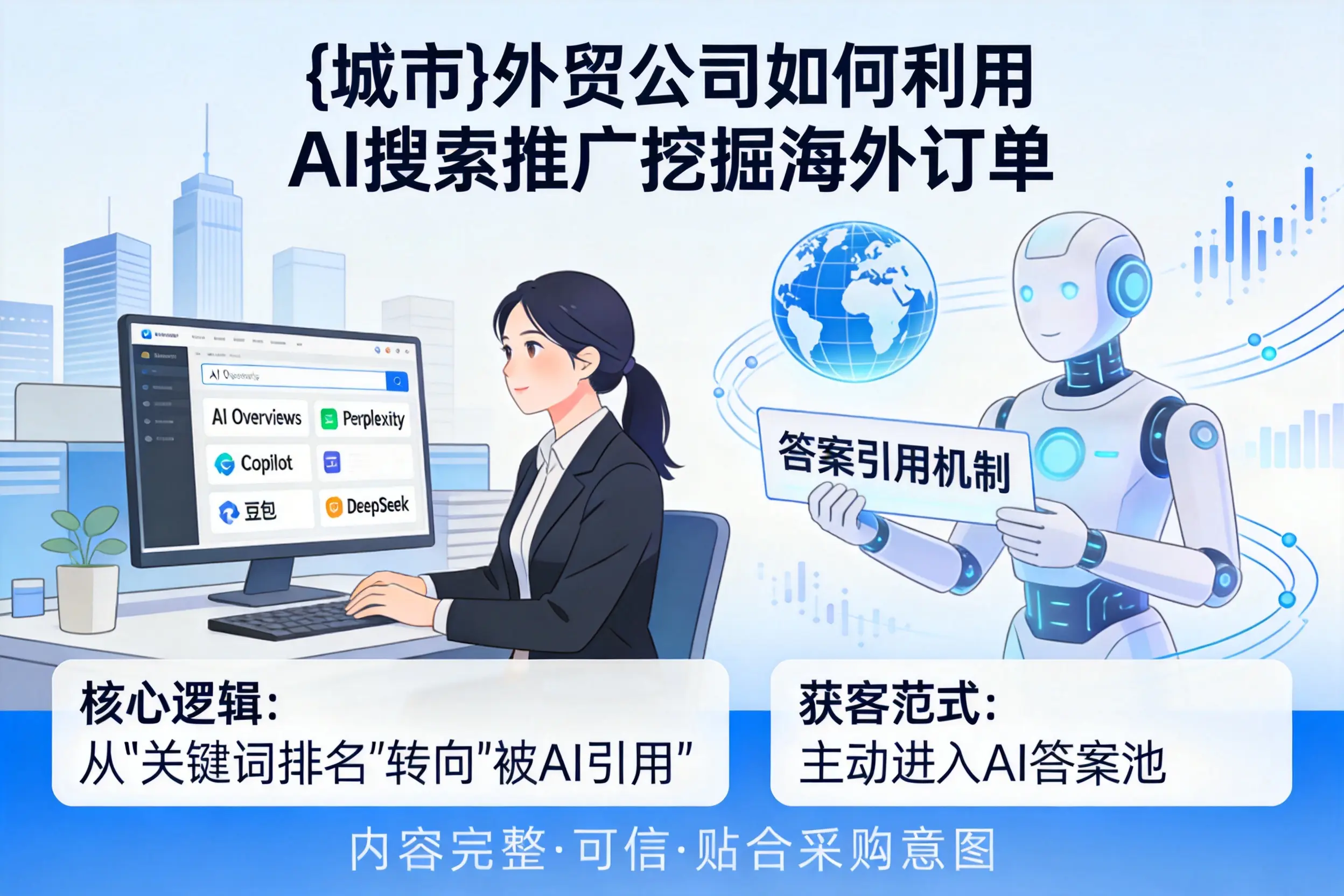 阿拉善外贸公司如何利用AI搜索推广挖掘海外订单