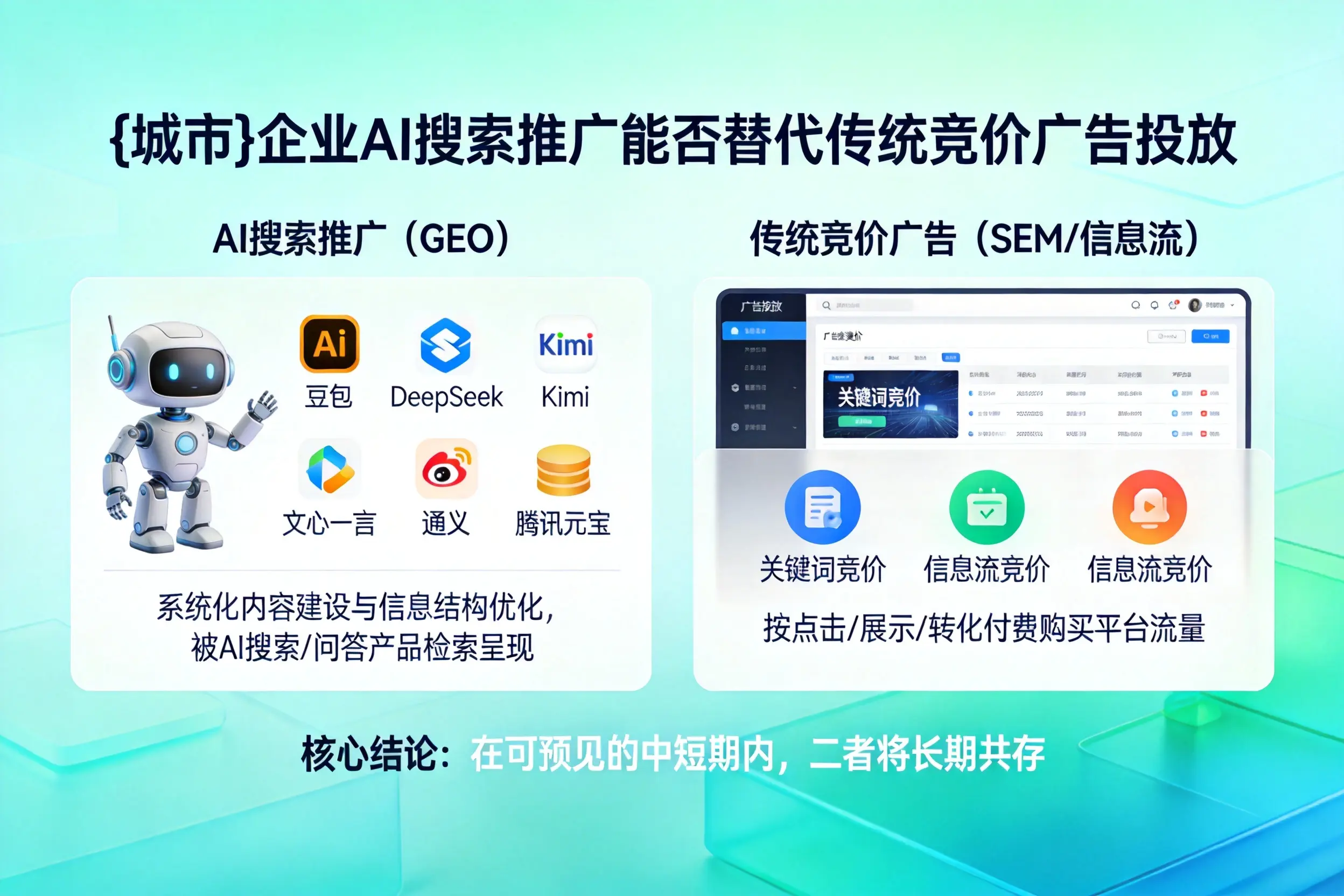 阿拉善企业AI搜索推广能否替代传统竞价广告投放