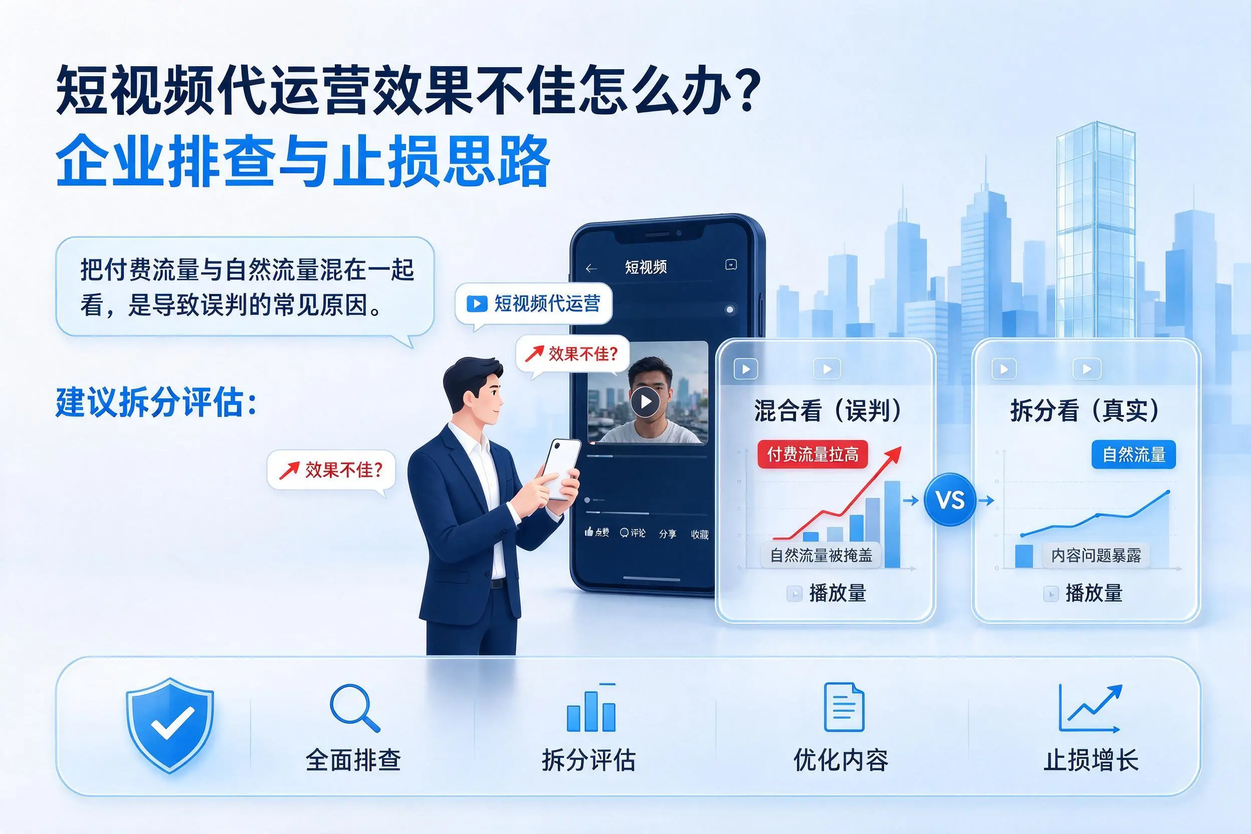 短视频代运营效果不佳怎么办？阿拉善企业排查与止损思路