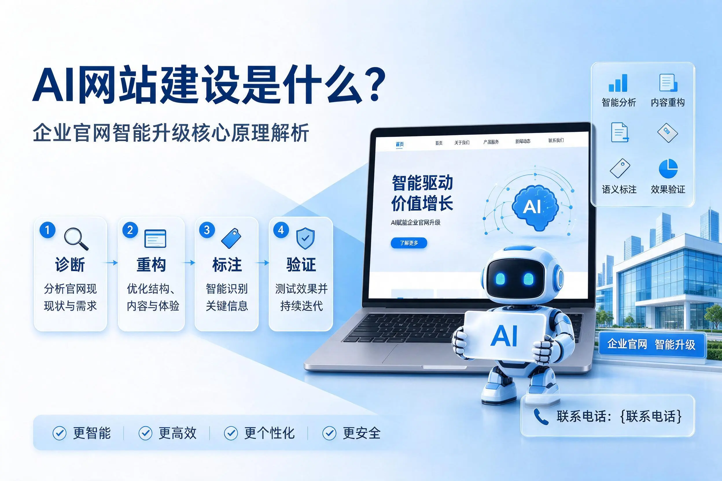 AI网站建设是什么？阿拉善企业官网智能升级核心原理解析